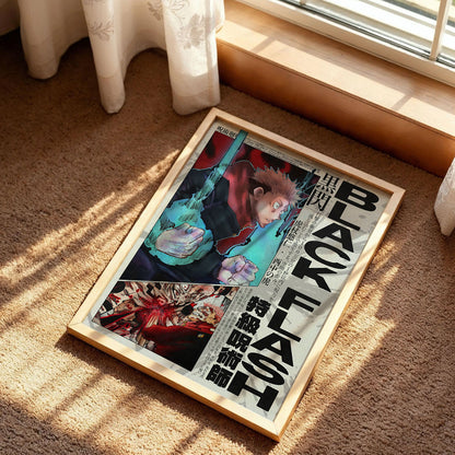 Black Flash Jujutsu Kaisen Poster