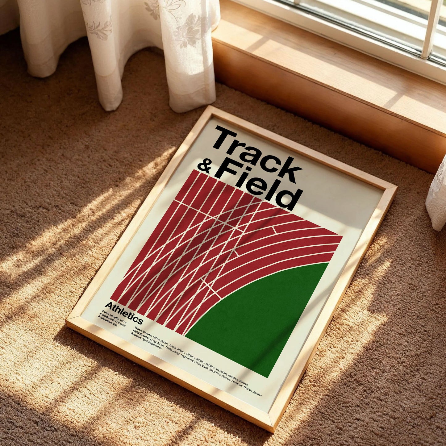Track & Field Mid-Century Modern Poster