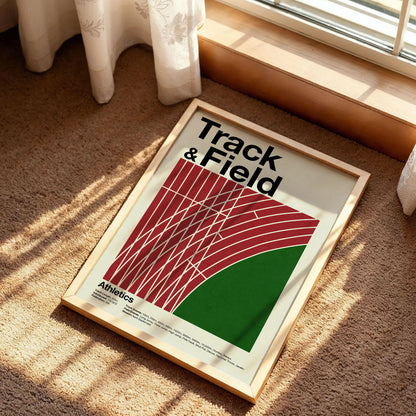 Track & Field Mid-Century Modern Poster