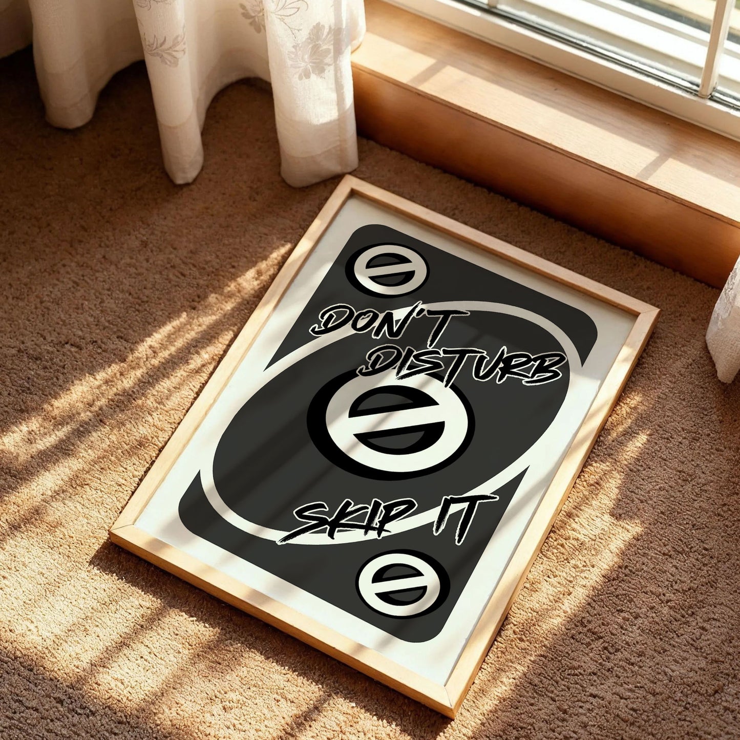Don't Disturb Skeep Uno Trendy Card Poster