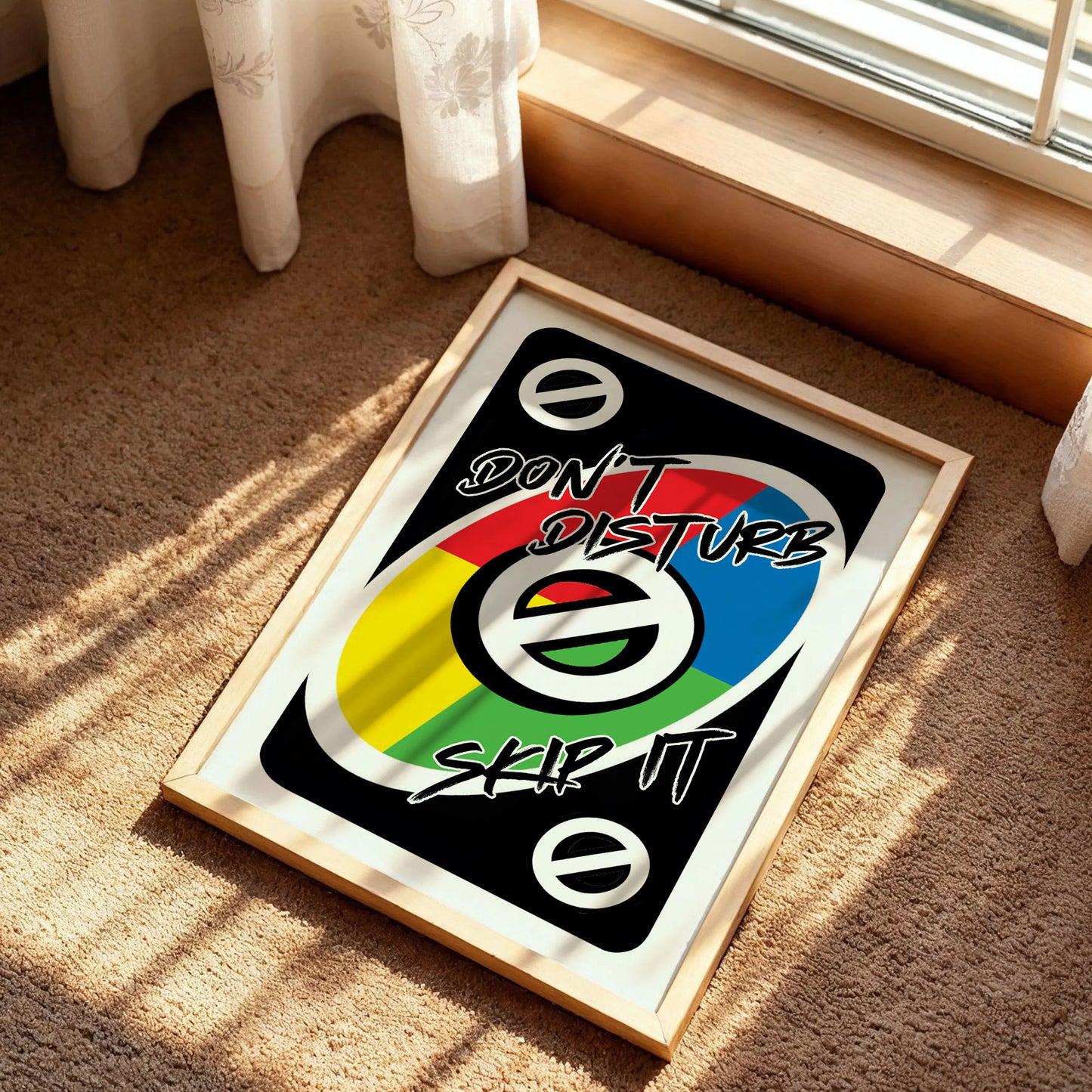 Don't Disturb Skeep It Uno Card Poster