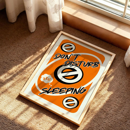 Don't Disturb Sleeping Trendy Modern Wall Art