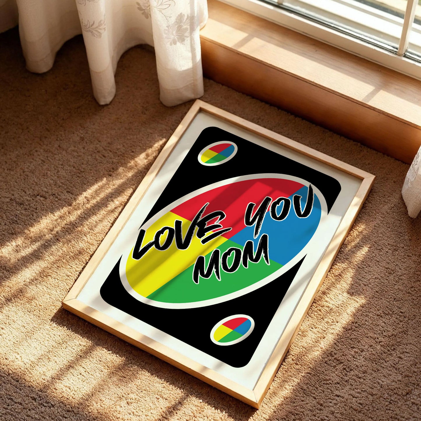 Love You Mom UNO Style Print