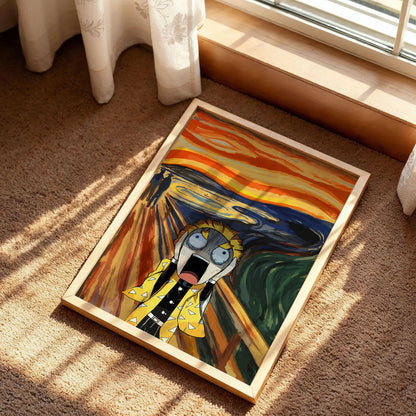 Zenitsu Agatsuma The Scream Anime Art Print