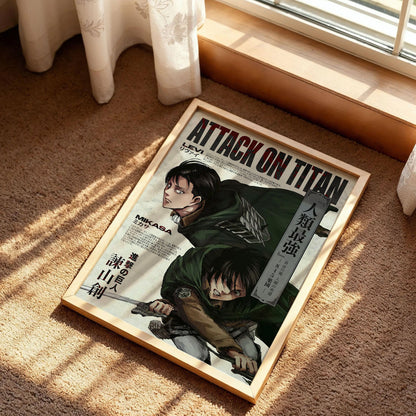 Attack on Titan Levi and Mikasa Ackerman Poster