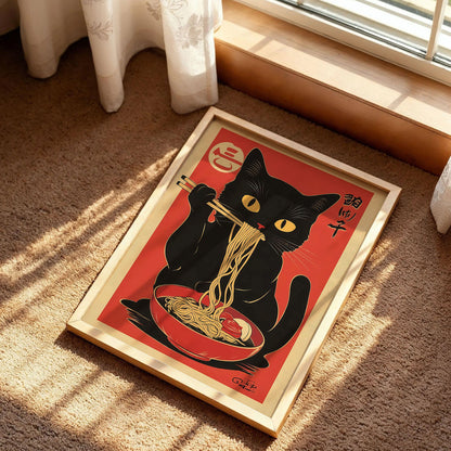 Noodle Cat Thief Anime Print