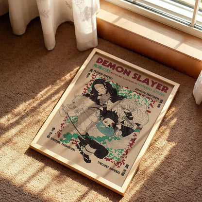 anjiro, Nezuko, Zenitsu & Inosuke Art Print