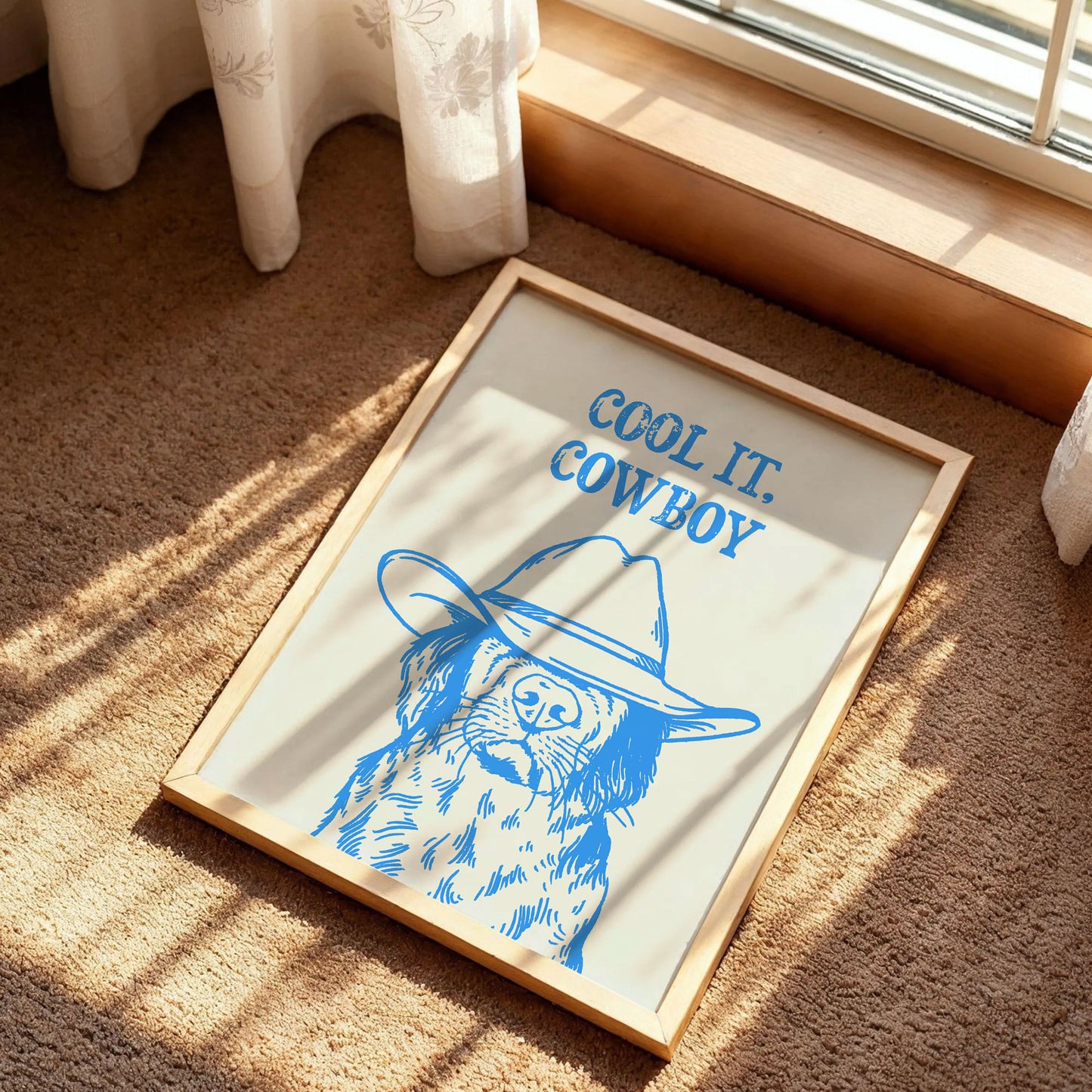 Cool It Cowboy Western Dog Poster
