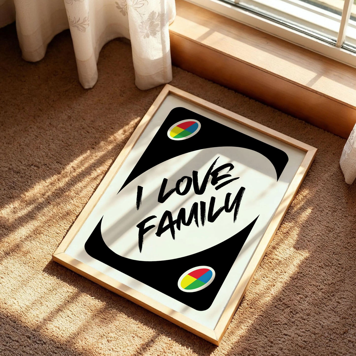 I Love Family Playing Wall Art