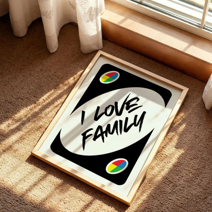 I Love Family Playing Wall Art