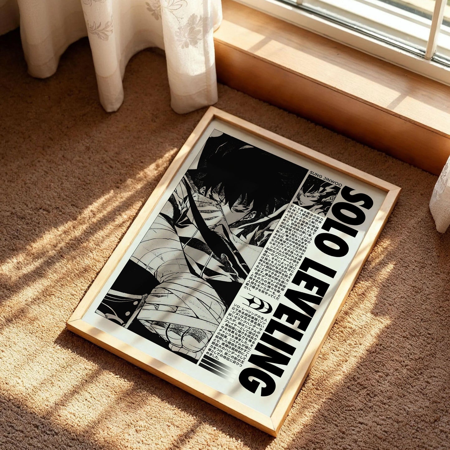 Solo Leveling Jinwoo Manga Wall Art