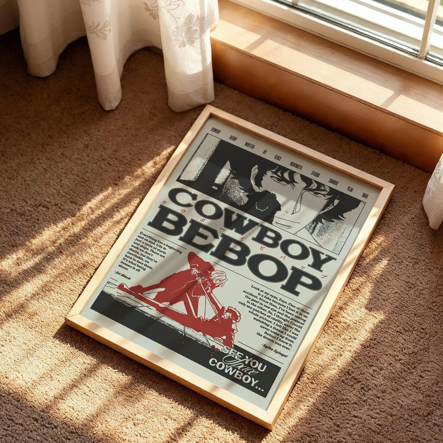 Cowboy Bebop Spike Spiegel and Jet Black Art Print