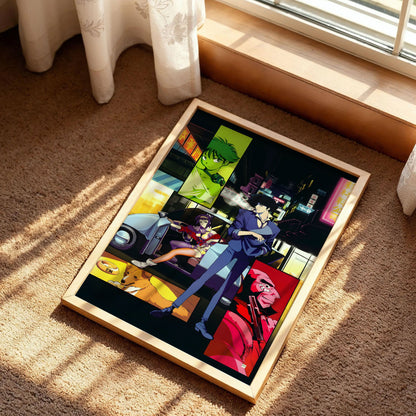 Spike Spiegel, Faye Valentine, and Ed Cowboy Bebop Poster