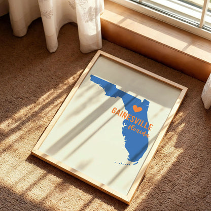 Gainesville Florida Map Print