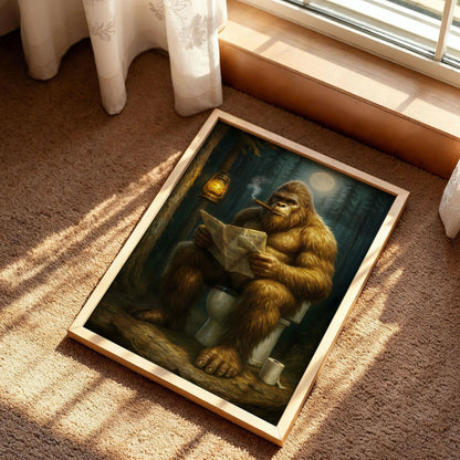 Bigfoot Bathroom Wall Art