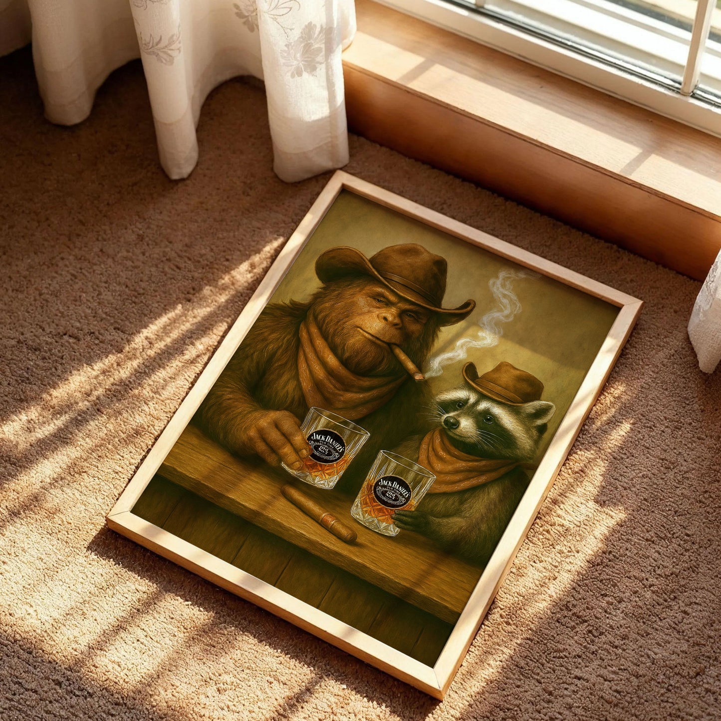 Racoon and Bigfoot Poster