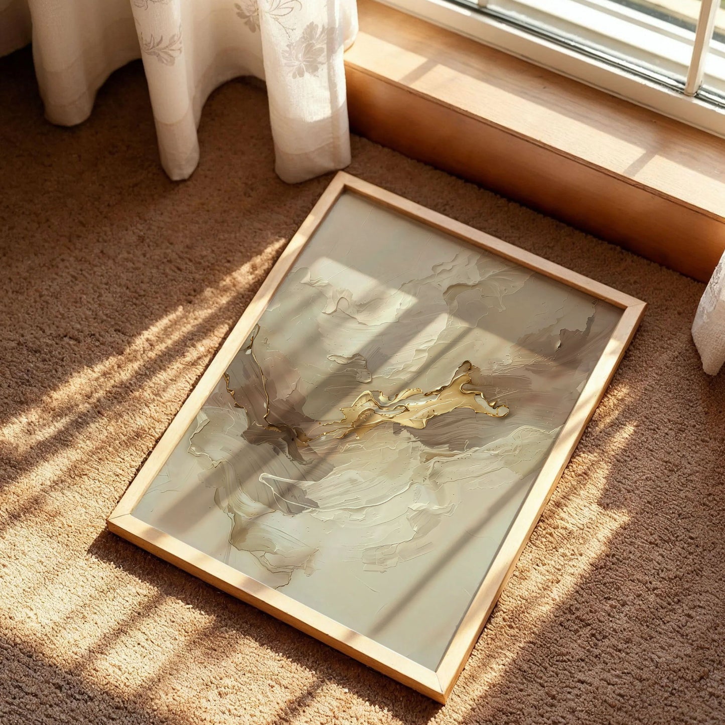 Neutral Beige Textured Wall Art