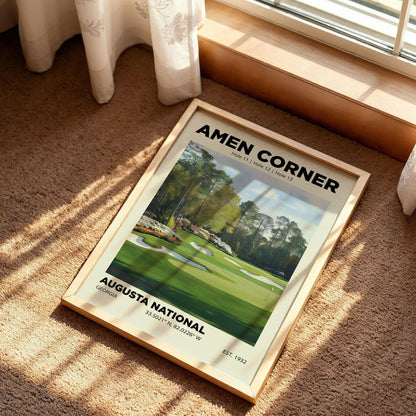 Amen Corner Augusta Golf Club Poster