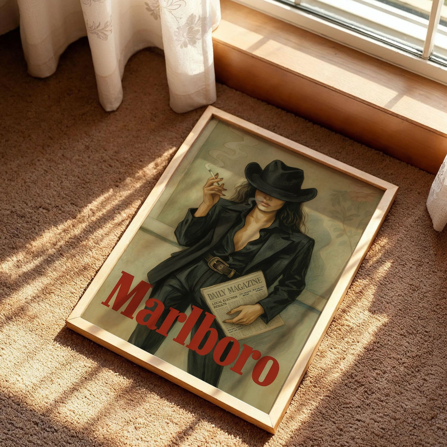 Vintage Marlboro Cigarettes Poster