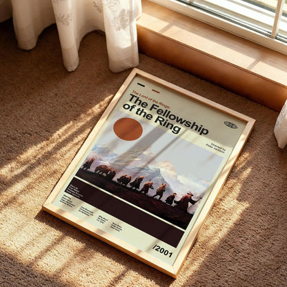 Mid Century Modern The Fellowship of the Ring Movie Poster