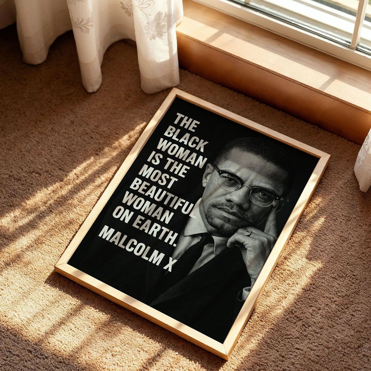 Malcolm X Motivational Quote Poster