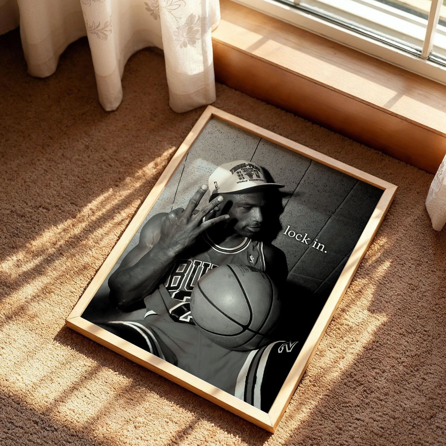 Michael Jordan 3 Fingers Poster