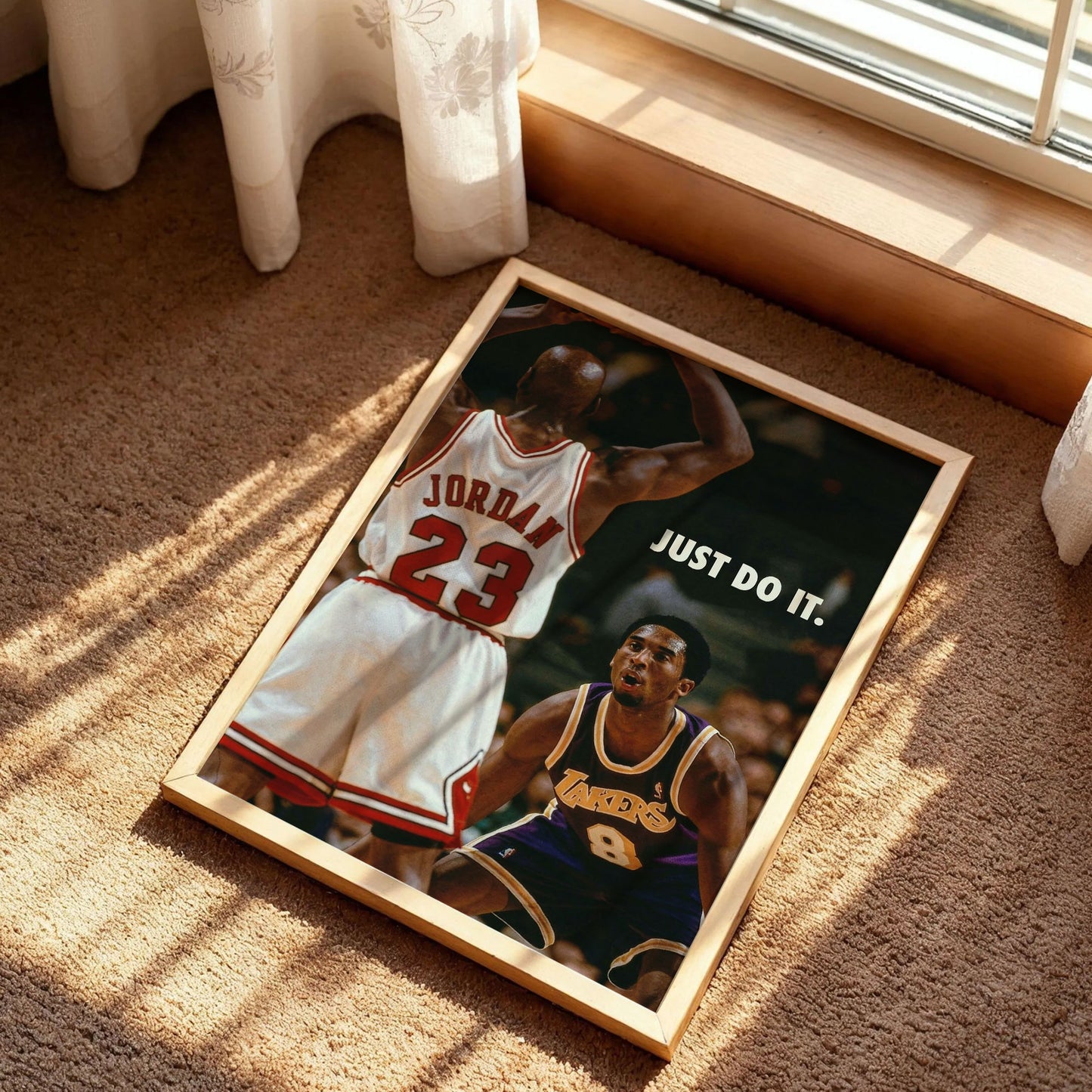 Michael Jordan vs Kobe Bryant Just Do It Poster