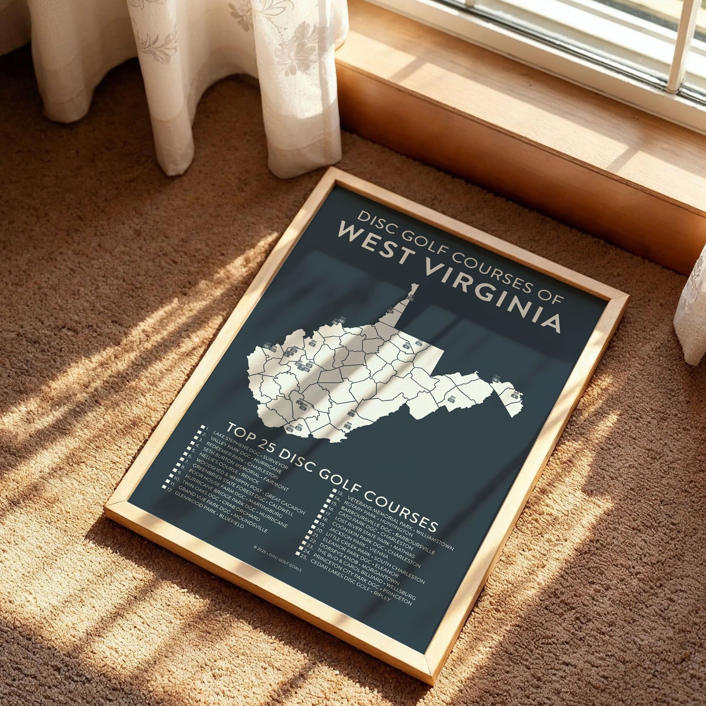 West Virginia Map Poster