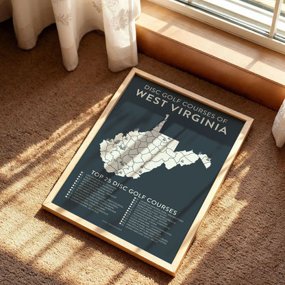 West Virginia Map Poster