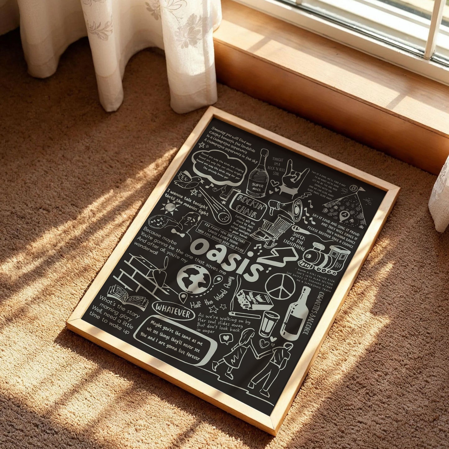 Oasis Lyric Album Print
