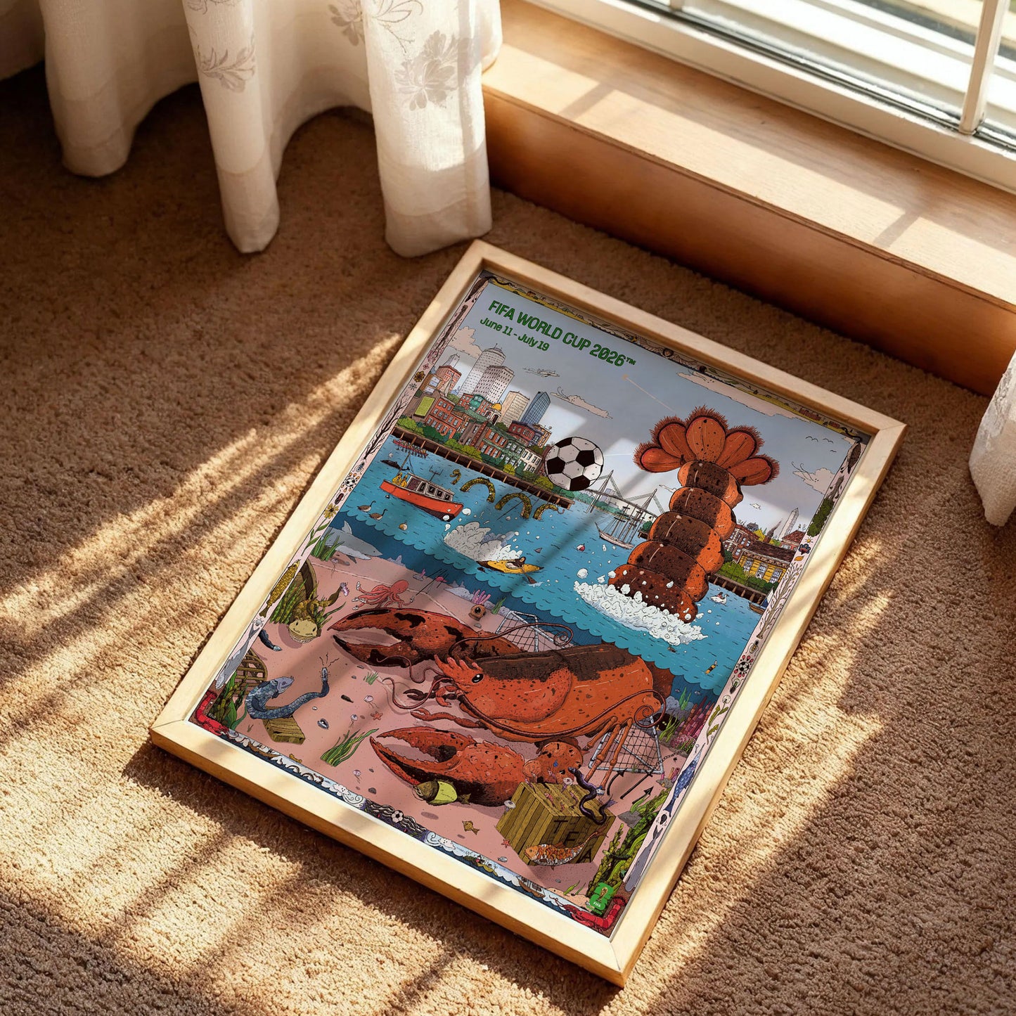 Boston Host City Football Poster
