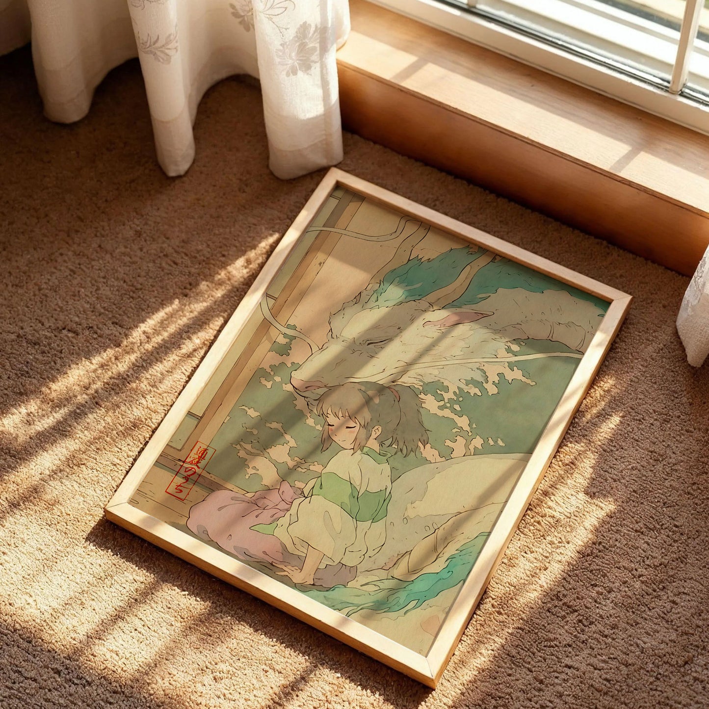 Chihiro Ogino and Haku from Spirited Away Poster
