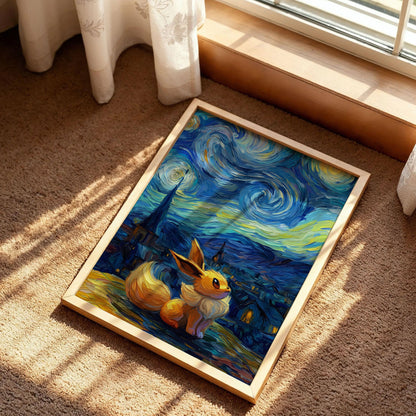 Eevee The Starry Night Poster