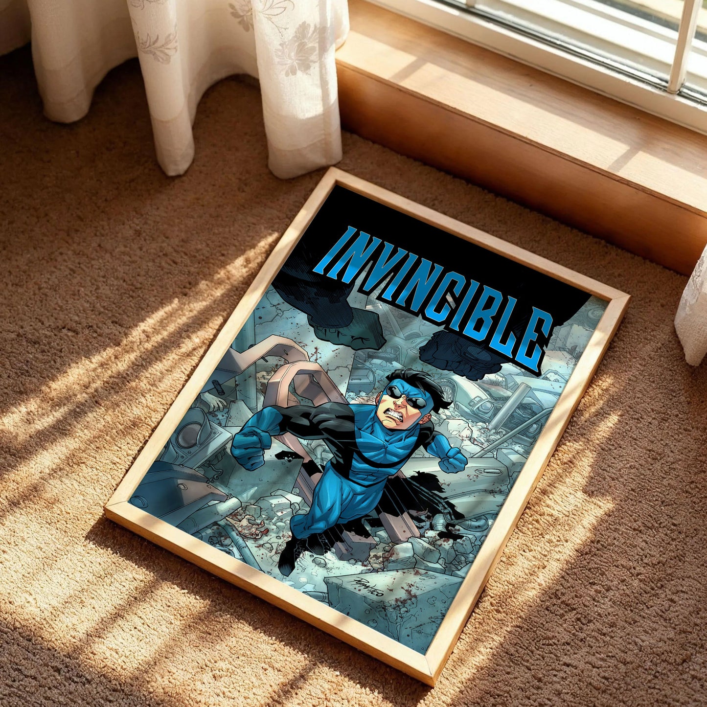 Dark Superhero Invincible Wall Art
