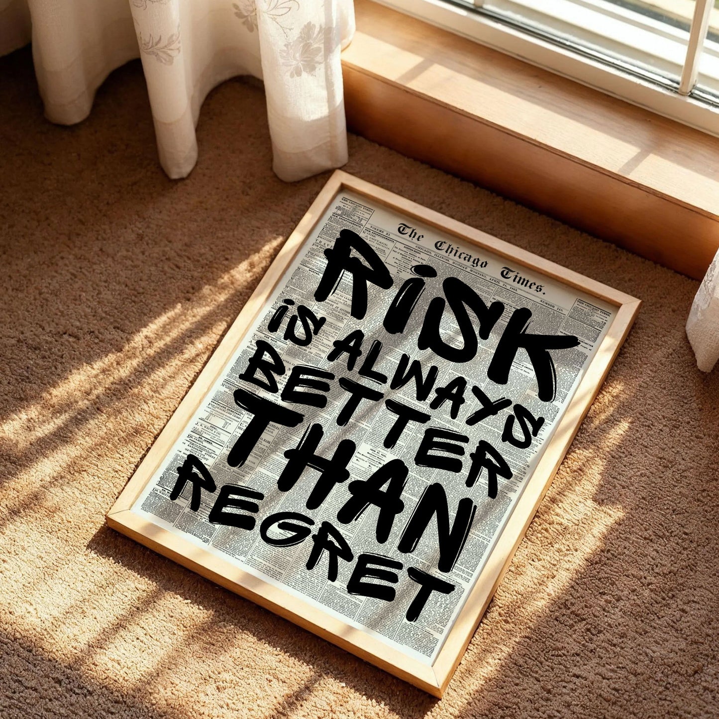 Risk is Always Better Than Regret Poster