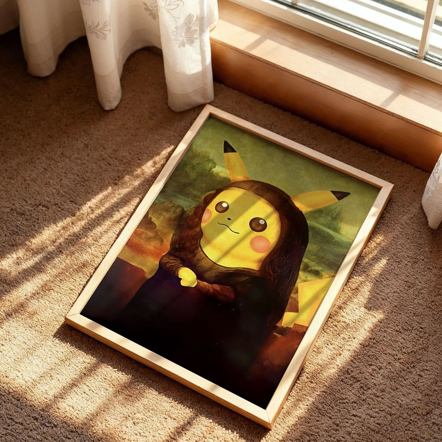 Pikachu Mona Lisa Poster