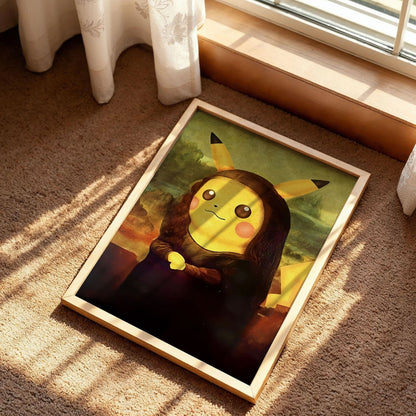 Pikachu Mona Lisa Poster