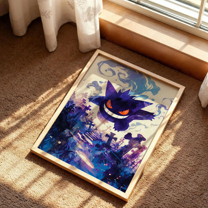Gengar Pokémon Japanese Style Wall Art