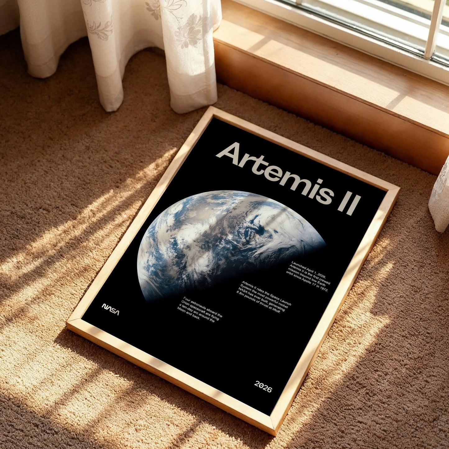 Artemis II Earth Poster