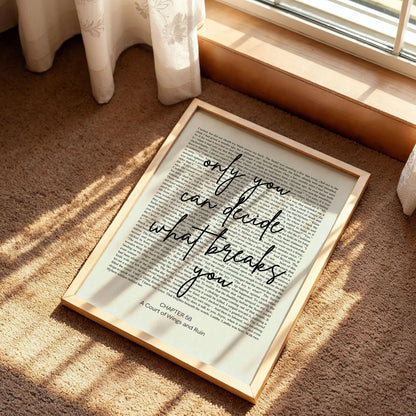 Only You Can Decide Bookish Wall Art