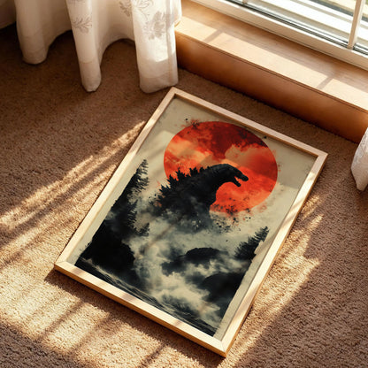 Vintage Godzilla Sci-Fi Movie Poster