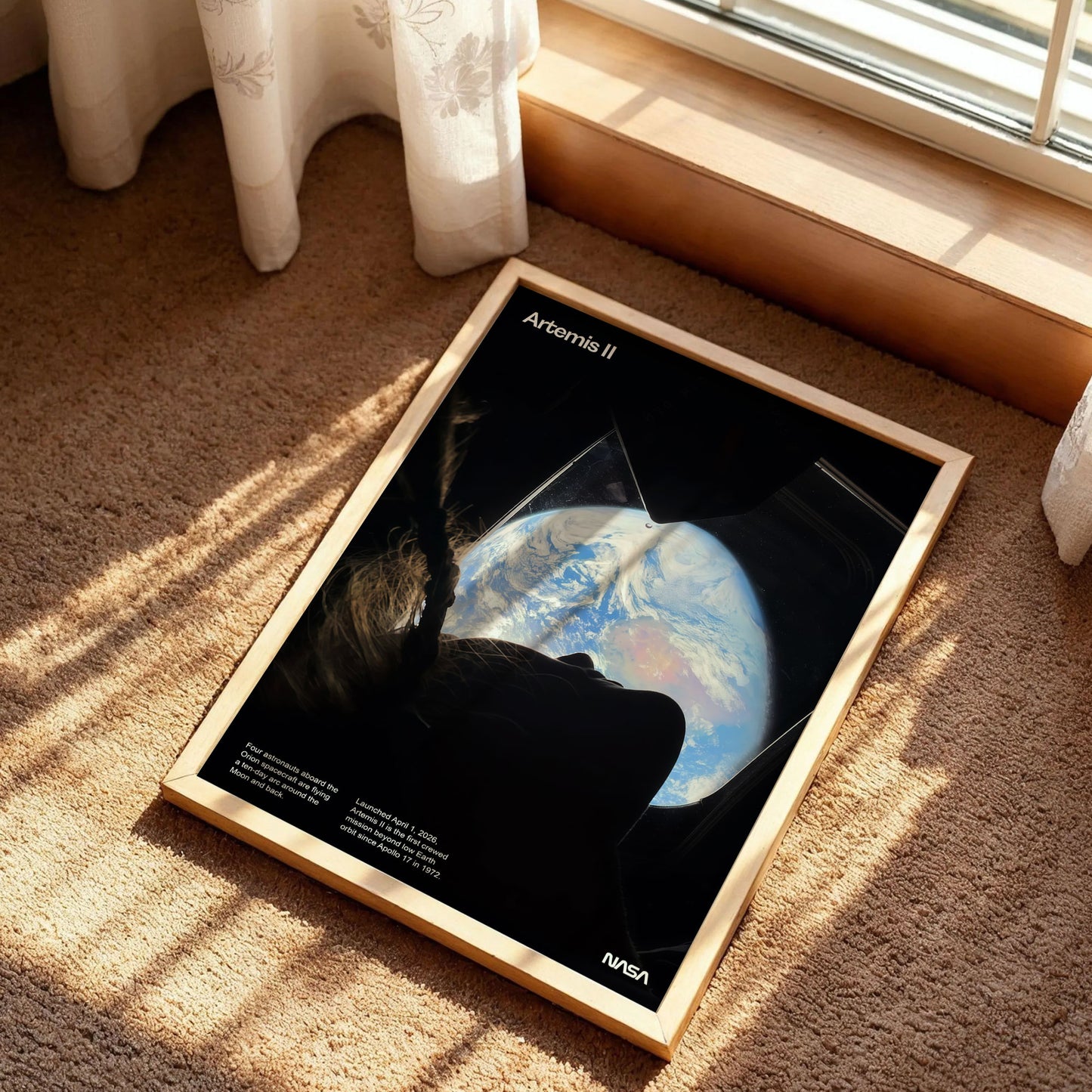 Spaceship Earth, Artemis II NASA Mission Poster