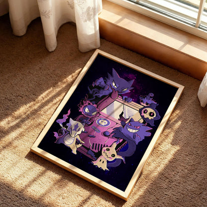 Gengar, Mimikyu, Haunter, Gastly Poster