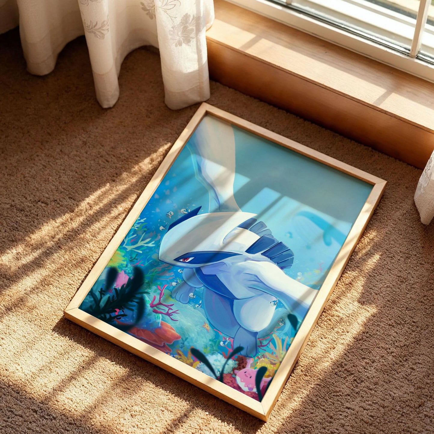 Pokémon Lugia Swimming Underwater Art