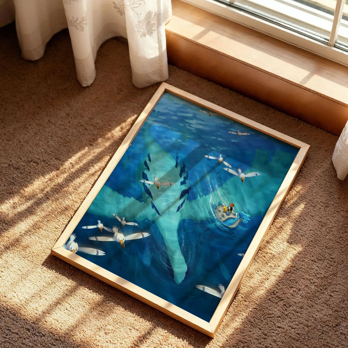Lugia Ocean Birds Eye View Poster