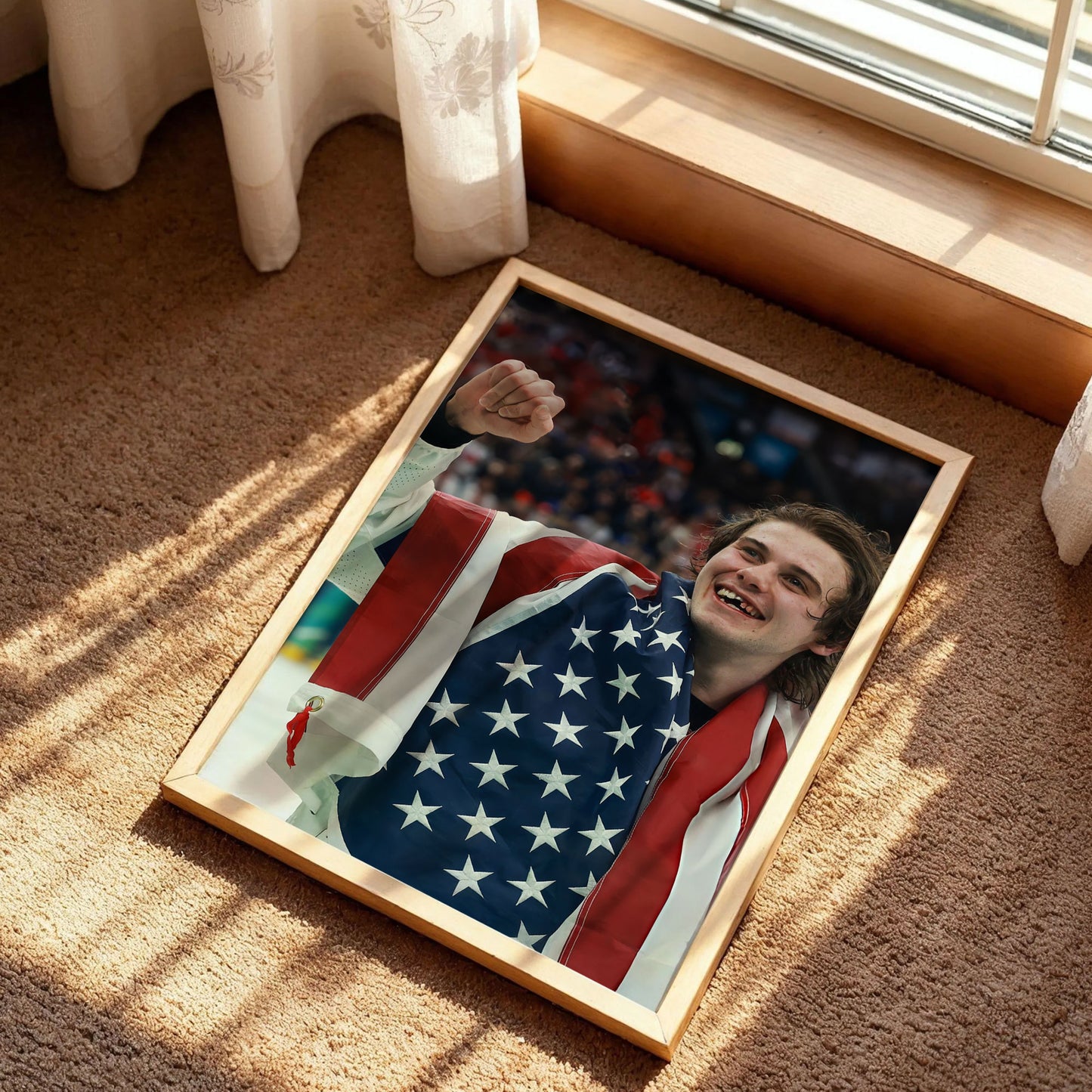 Jack Hughes Gold Medal OT Winner Poster