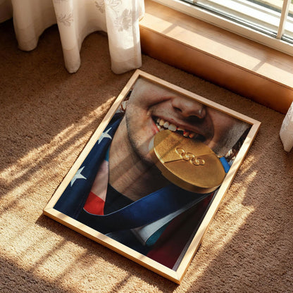 Jack Hughes Gold Medal Goal Print