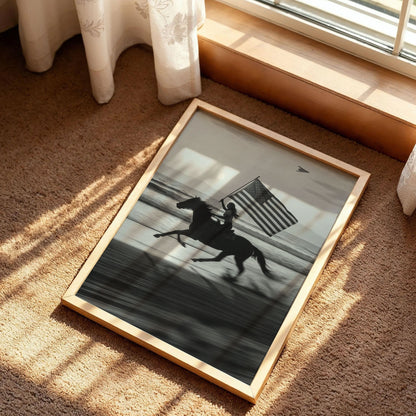 Black and White Western Cowboy Poster