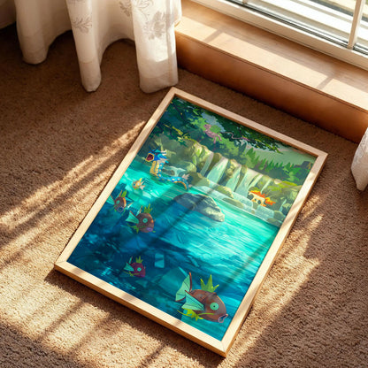 Tranquil Lake Pokemon Poster