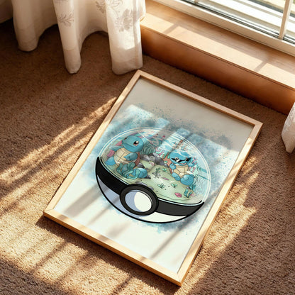 Squirtles Poké Ball Art Print